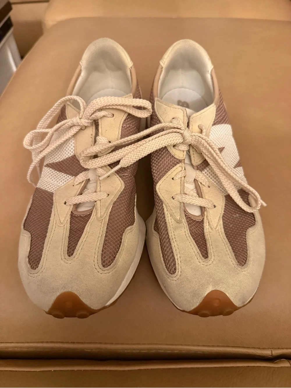 New Balance Tan, Beige and White Casual Sneakers